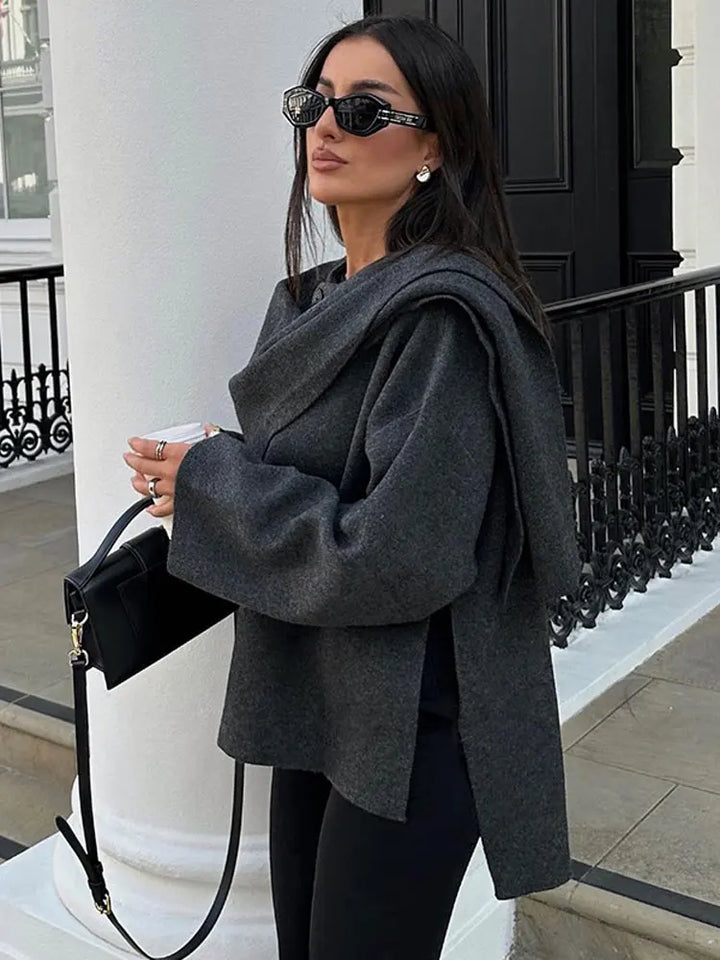 Mia | Elegant Scarf Coat