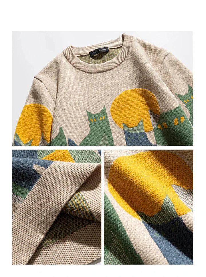 Moonlight Cat | Pullover