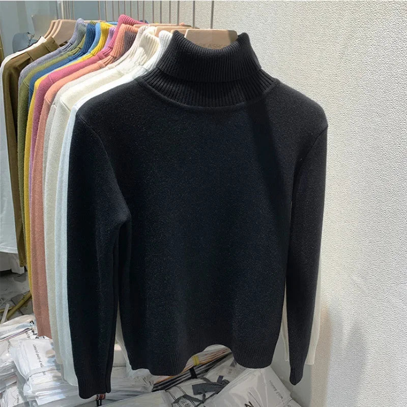 Michelle Fleece-Lined High Collar Sweater